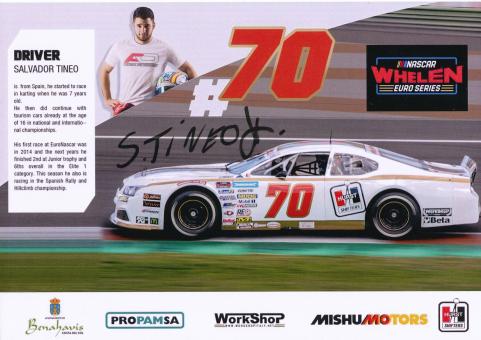 Salvador Tineo  NASCAR  USA  Auto Motorsport Autogrammkarte original signiert 
