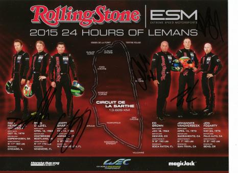 Ed Brown & Vanoverbeek & Fogarty & Sharp & Hansson & Dalziel  Auto Motorsport 21 x 28 cm  Autogrammkarte  original signiert 