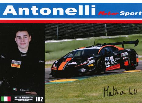 Mattia Michelotto  Auto Motorsport 29 x 21 cm  Autogrammkarte  original signiert 