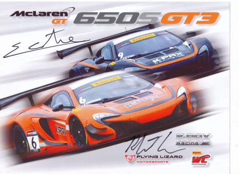 Robert Thorne & Kevin Estre  Auto Motorsport 21 x 28 cm Autogrammkarte original signiert 