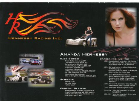 Amanda Hennessy  Auto Motorsport 21 x 28 cm Autogrammkarte original signiert 