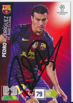 Pedro Rodriguez  FC Barcelona  CL 2012/2013 Panini Adrenalyn Card signiert 