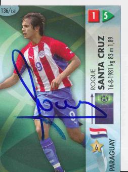 Roque Santa Cruz  Paraguay WM 2006 Panini  Card orig. signiert 