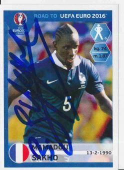 Mamadou Sakho  Frankreich  Road to EM 2016 Panini Sticker orig. signiert 