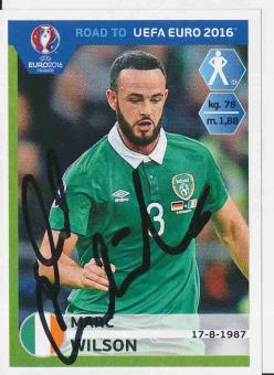 Marc Wilson  Irland  Road to EM 2016 Panini Sticker orig. signiert 