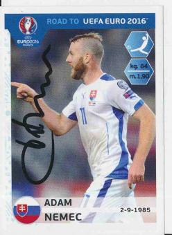 Adam Nemec  Serbien  Road to EM 2016 Panini Sticker orig. signiert 
