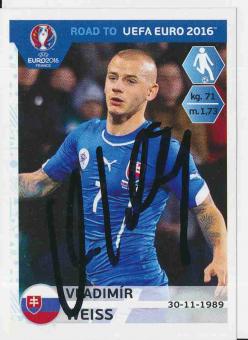Vladimir Weiss  Serbien  Road to EM 2016 Panini Sticker orig. signiert 