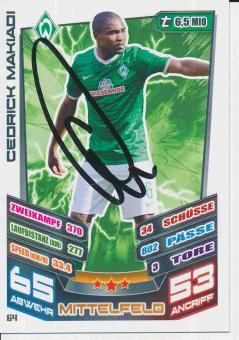 Cedrick Makiadi  SV Werder Bremen  2013/14 Match Attax Card orig. signiert 