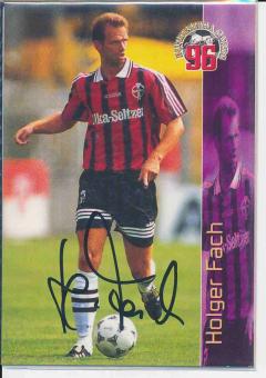 Holger Fach  Bayer 04 Leverkusen Panini Bundesliga Card original signiert 
