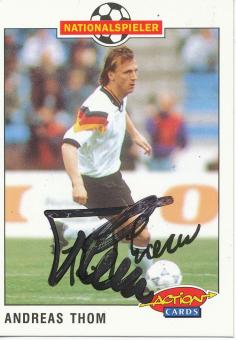 Andreas Thom  DFB &  Bayer 04 Leverkusen  Panini Card original signiert 