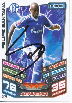 Felipe Santana  FC Schalke 04   2013/14 Match Attax Card orig. signiert 