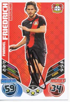 Manuel Friedrich  Bayer 04 Leverkusen  2011/12 Match Attax Card orig. signiert 