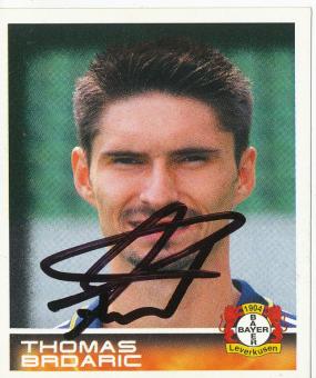 Thomas Brdaric  Bayer 04 Leverkusen  2001 Panini Bundesliga Sticker original signiert 