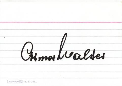 Ottmar Walter † 2013 DFB Fußball Weltmeister 1954 Blanko Karte original signiert 