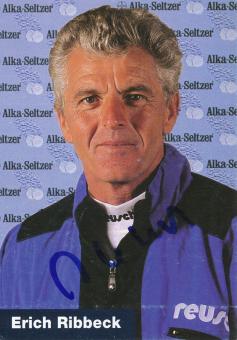 Erich Ribbeck  1995/1996  Bayer 04 Leverkusen Fußball Autogrammkarte original signiert 