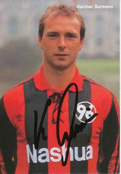 Karsten Surmann  1990/1991  Hannover 96  Fußball Autogrammkarte original signiert 