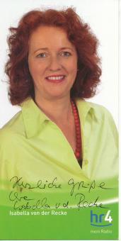 Isabella von der Recke  HR Radio  Autogrammkarte original signiert 