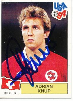Adrian Knup  Schweiz  Panini  WM 1994  Sticker original signiert 