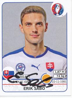 Erik Sabo  Slowakei  Panini  EM 2016  Sticker original signiert 