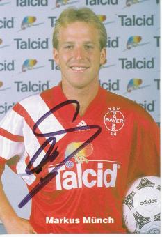 Markus Münch  1994/1995  Bayer 04 Leverkusen Fußball Autogrammkarte original signiert 