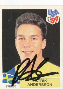 Patrik Andersson  Schweden  Panini  WM 1994  Sticker original signiert 