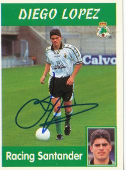 Diego Lopez  Racing Santader  1997/1998  Panini Card original signiert 