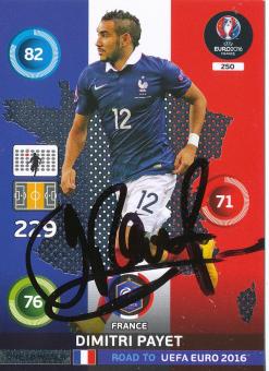 Dimitri Payet  Frankreich  Road to EM 2016 Panini Card original signiert 