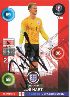 Joe Hart  England  Road to EM 2016 Panini Card original signiert 