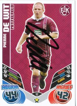 Pierre De Wit   FC Kaiserslautern  2011/2012 Match Attax Card orig. signiert 