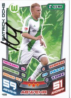 Patrick Ochs  VFL Wolfsburg   2013/2014 Match Attax Card orig. signiert 