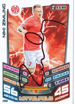 Niki Zimling  FSV Mainz 05   2013/2014 Match Attax Card orig. signiert 