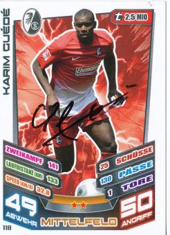 Karim Guede  SC Freiburg  2013/2014 Match Attax Card orig. signiert 