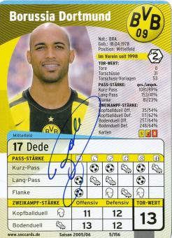 Dede  Borussia Dortmund   Soccards 2005/2006  Card orig. signiert 