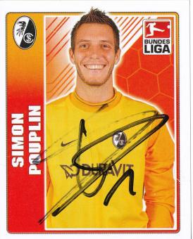Simon Pouplin  SC Freiburg   2009/2010 Topps  Bundesliga Sticker original signiert 