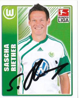 Sascha Riether  VFL Wolfsburg   2009/2010 Topps  Bundesliga Sticker original signiert 