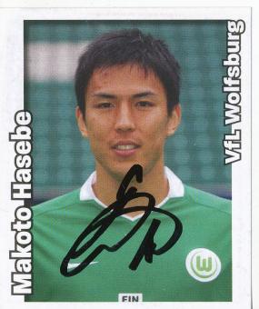 Makoto Hasebe  VFL Wolfsburg   2008/2009  Panini Bundesliga Sticker original signiert 