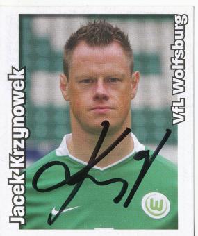 Jacek Krzynowek  VFL Wolfsburg   2008/2009  Panini Bundesliga Sticker original signiert 