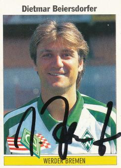 Dietmar Beiersdorfer  SV Werder Bremen    1995  Panini Bundesliga Sticker original signiert 