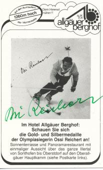 Ossi Reichert † 2006  Ski Alpin Autogrammkarte original signiert 