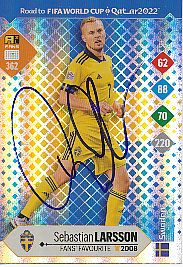 Sebastian Larsson  Schweden  Road to WM 2022  Panini Card  original signiert 