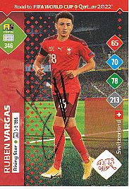 Ruben Vargas  Schweiz  Road to WM 2022  Panini Card  original signiert 