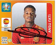 Ansu Fati  Spanien  Panini  EM 2020  Sticker original signiert 