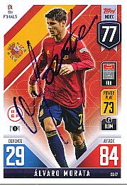 Alvaro Morata  Spanien  Road To Nations League  Match Attax Card original signiert 