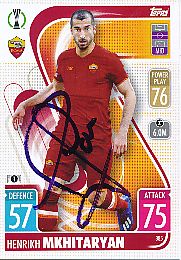 Henrikh Mkhitaryan  AS Rom  Champions League  Match Attax Card original signiert 